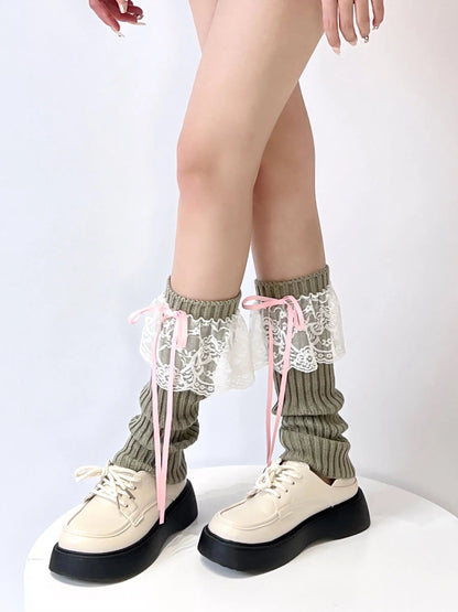 Free Shipping For 'Swan Lake' Ballet Core Ruffle Bow-tie Leg Warmers