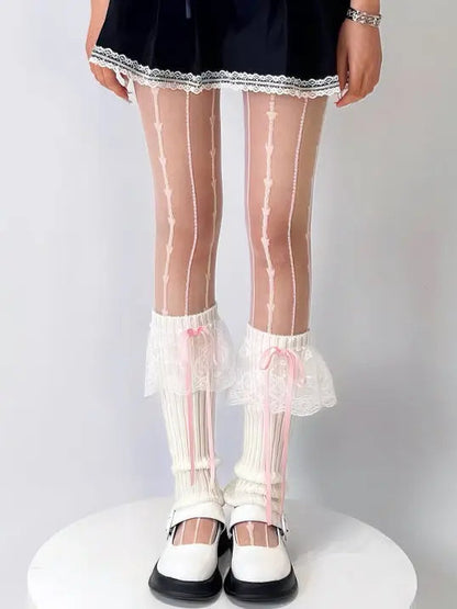 Free Shipping For 'Swan Lake' Ballet Core Ruffle Bow-tie Leg Warmers