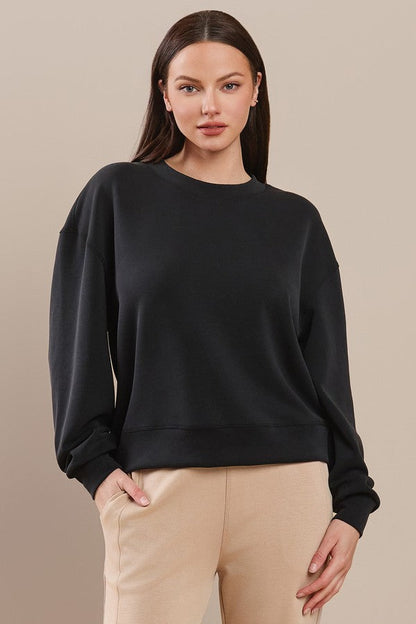 Sofie Soft Cropped Crew Top