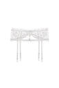 Free Shipping For White Guipure 3D Lace Floral Garter Belt Lingerie