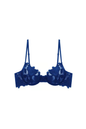 Free Shipping For Blue Magic Flower Embroidery Mesh Bra Lingerie