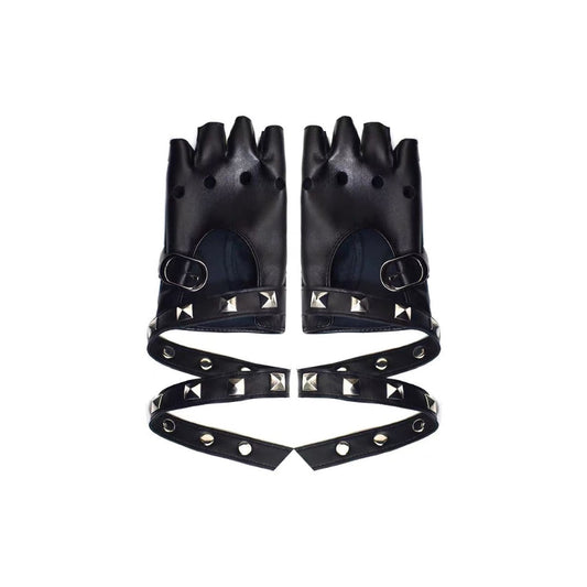 Free Shipping For 'Tameless' Grunge Rivet Pu Summer Gloves