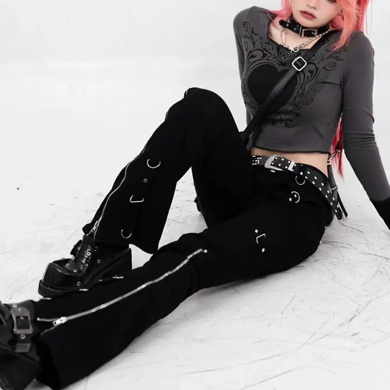 Free Shipping For 'Teenage Kicks' Punk Bell Shape Belt Pants