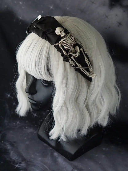 Free Shipping For 'The Addams Family' Goth Skull Decor Headband