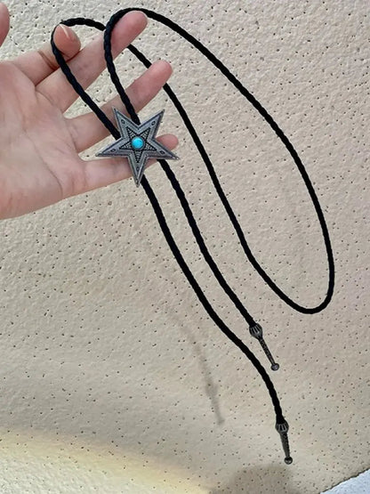 Free Shipping For 'The Star' Wasteland Punk Big Star Rope Necklace