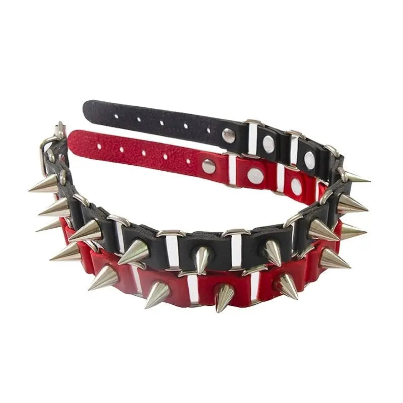 Free Shipping For 'Thorns' Rivet Punk Pu Choker