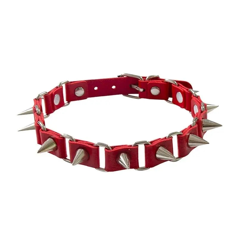 Free Shipping For 'Thorns' Rivet Punk Pu Choker