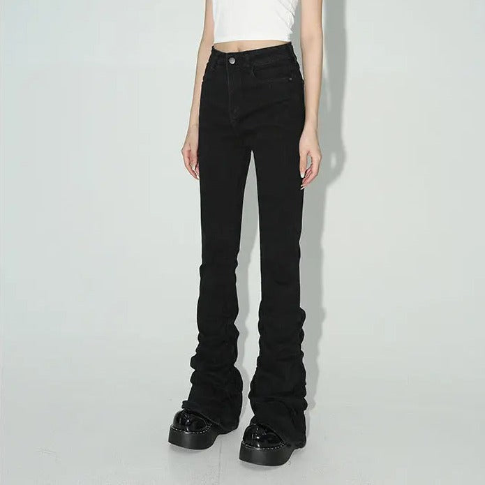 Free Shipping For 'Trust Issue' Punk Drawstring Bell- Bottom Pants