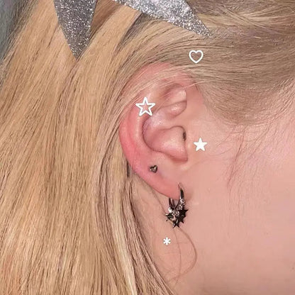 Free Shipping For 'Twinkle Star' Pendants Grunge Ear Hoop Earrings