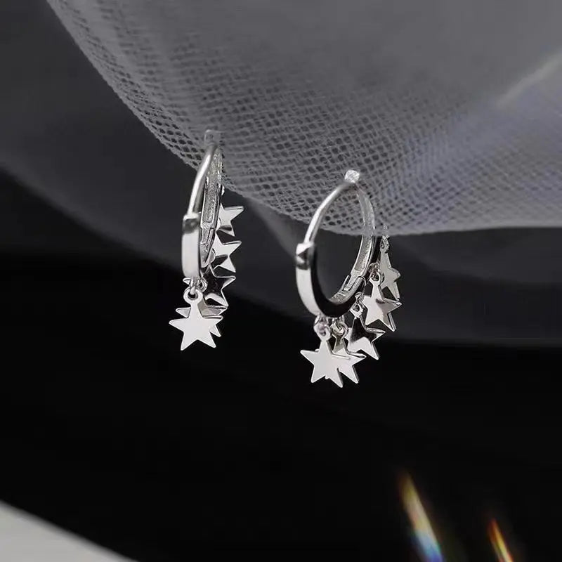 Free Shipping For 'Twinkle Star' Pendants Grunge Ear Hoop Earrings