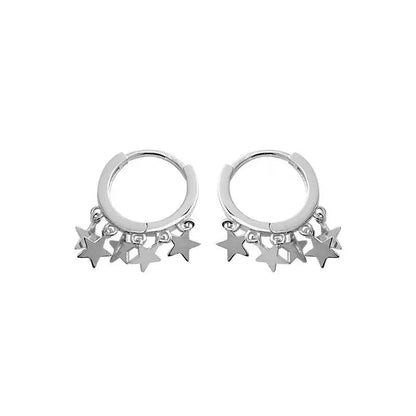 Free Shipping For 'Twinkle Star' Pendants Grunge Ear Hoop Earrings