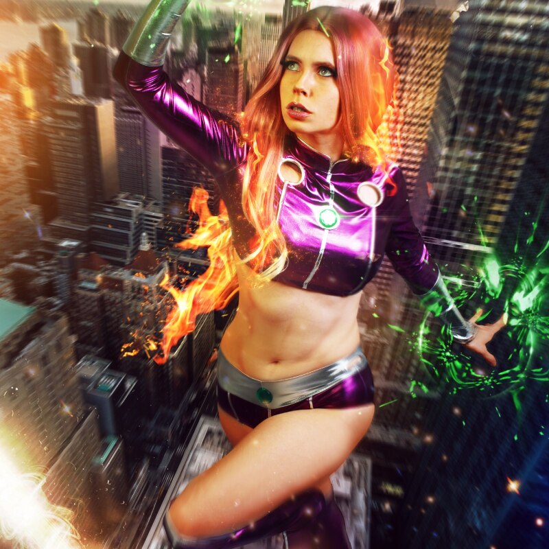 Free Shipping For Sexy Starfire Costume