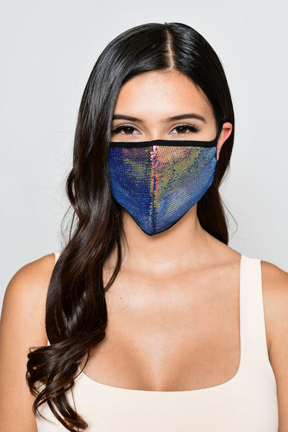 Free Shipping For Sequin Face Mask - Dark Iridescent