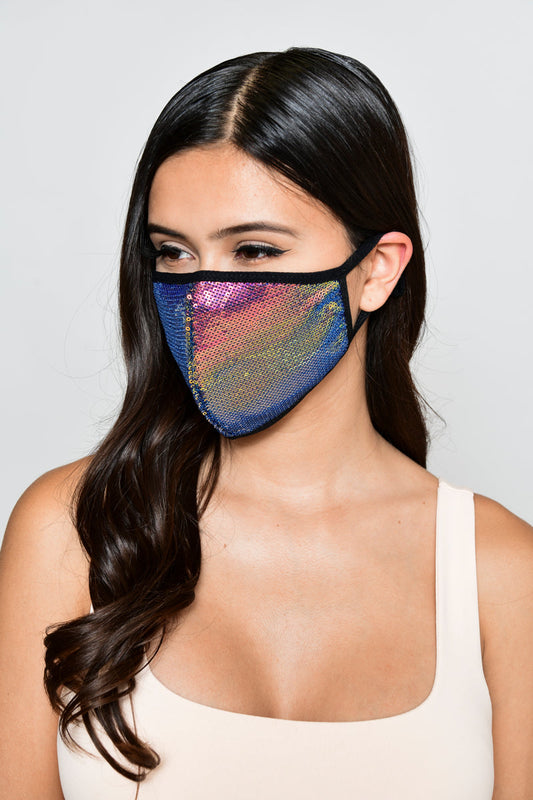 Free Shipping For Sequin Face Mask - Dark Iridescent