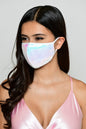 Free Shipping For Sequin Face Mask - Iridescent White