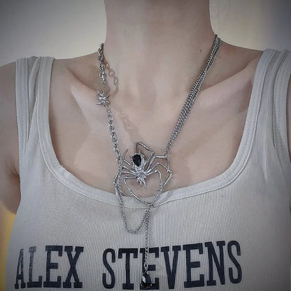 Free Shipping For 'Venomous' Punk Spider Metal Necklace