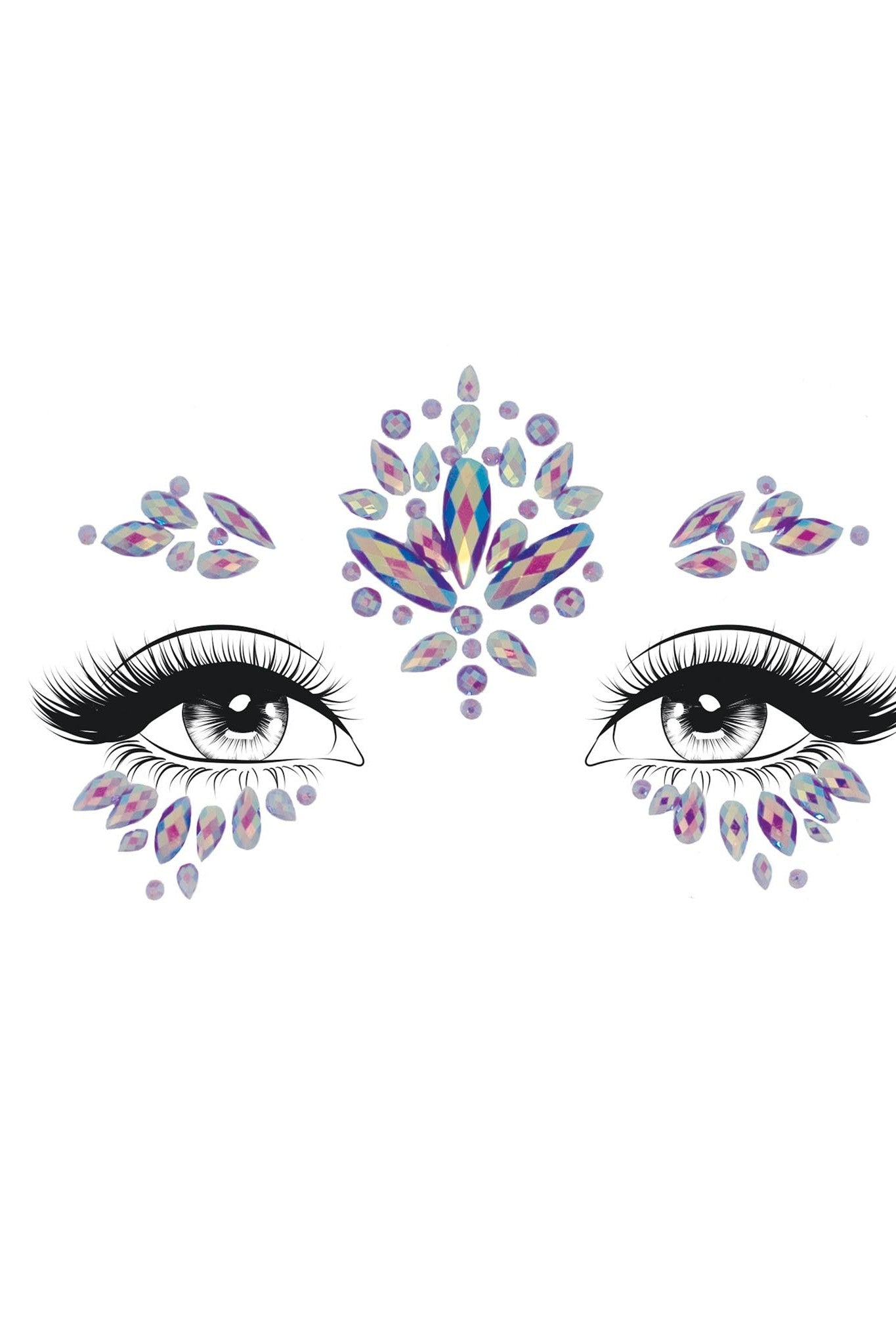 Free Shipping For Verity Adhesive Face Jewels Sticker