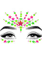 Free Shipping For Vibe Neon Adhesive Black Light Face Jewel Sticker And 2 Body Glitter Packets