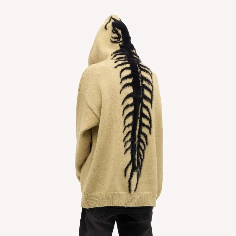 Free Shipping For 'Vine' Spine Knit Sweater Hoodie