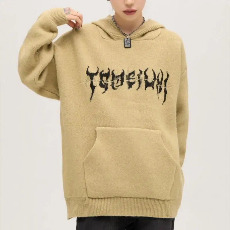 Free Shipping For 'Vine' Spine Knit Sweater Hoodie