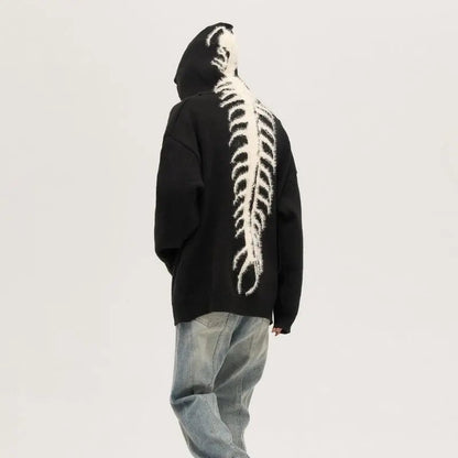 Free Shipping For 'Vine' Spine Knit Sweater Hoodie