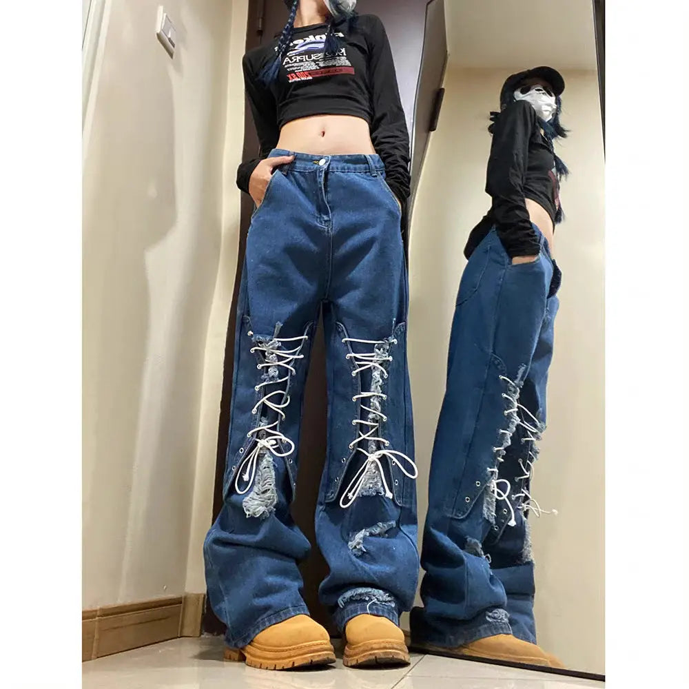 Free Shipping For 'Voodoo' Grunge Oversized High Waisted Pants