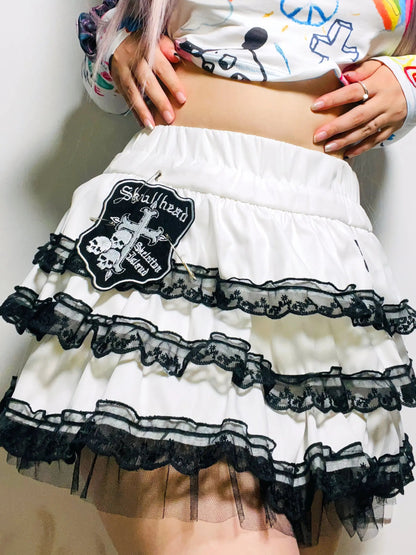 Free Shipping For 'Wanted' Harajuku Black & White Tutu Skirt