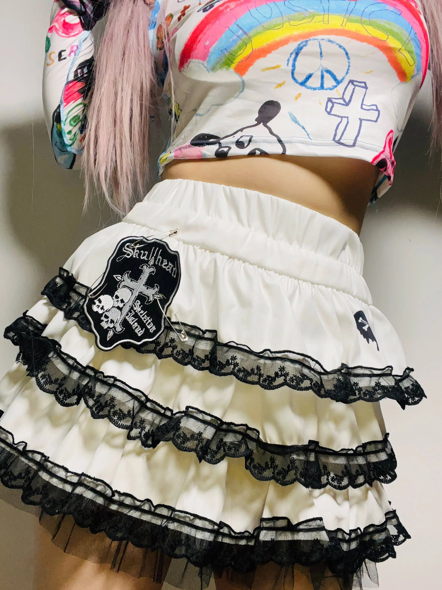 Free Shipping For 'Wanted' Harajuku Black & White Tutu Skirt