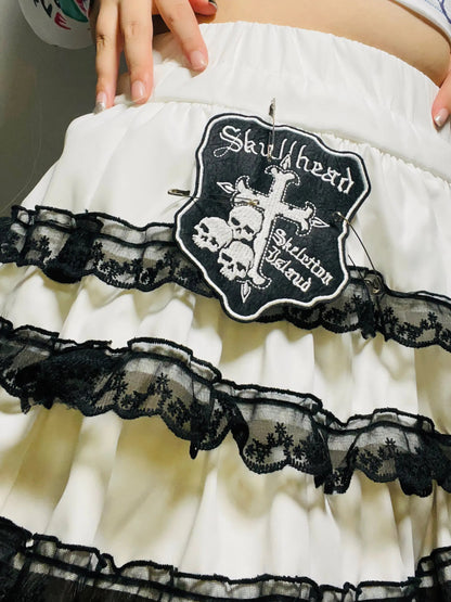 Free Shipping For 'Wanted' Harajuku Black & White Tutu Skirt