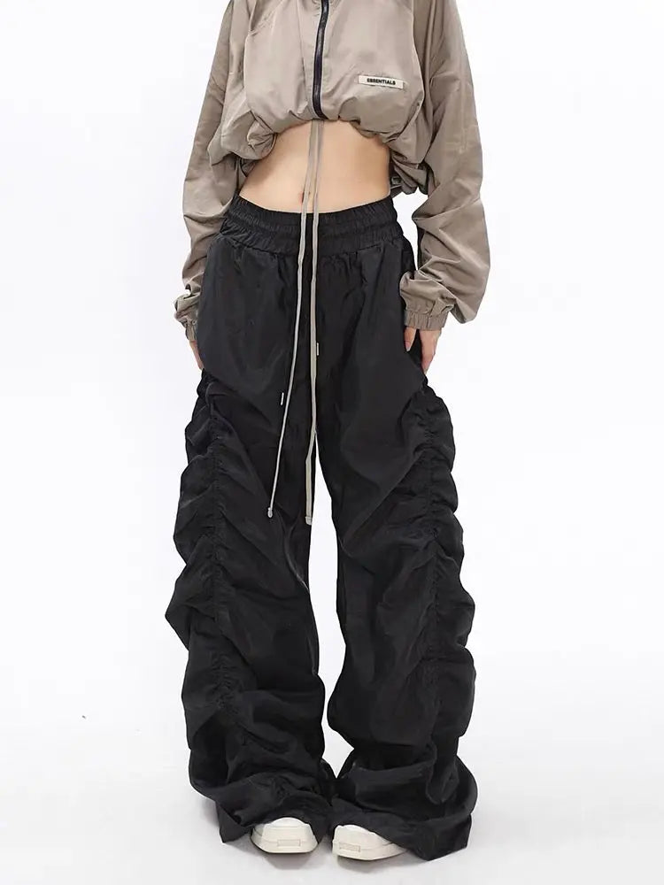 Free Shipping For 'Wave' Loose High Waist Ruched Pants