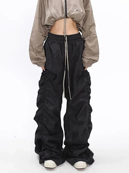 Free Shipping For 'Wave' Loose High Waist Ruched Pants