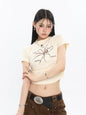 Free Shipping For 'Wonder' Spider Prints Grunge High Waisted T-shirt