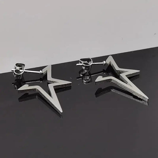 Free Shipping For 'Yuna' Punk Irregular Hollow-Out Star Earring