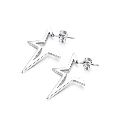 Free Shipping For 'Yuna' Punk Irregular Hollow-Out Star Earring