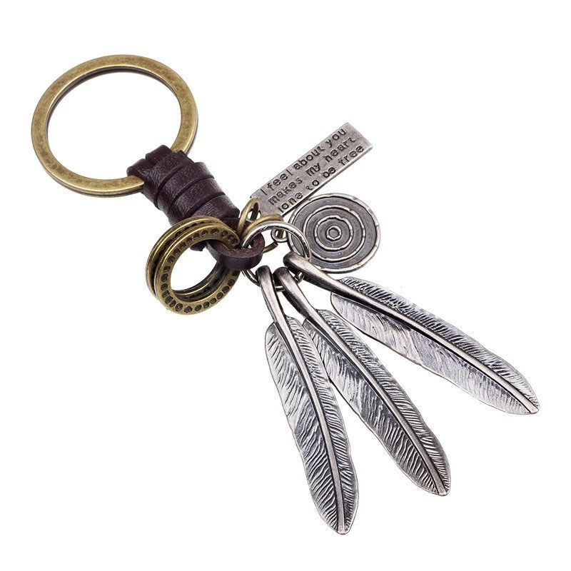 Fashion Alloy Leaves Key Chain