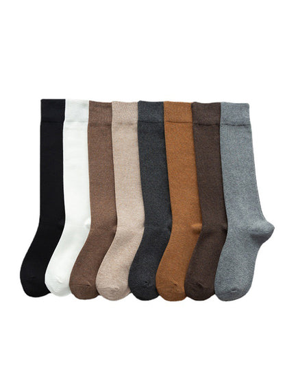 New Fashion Casual Keep Warm Solid Color Socks Accessories-Homeundewear