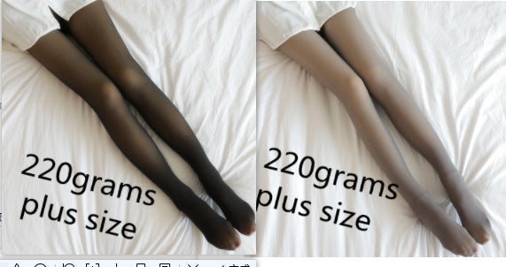 Fake Translucent Plus Size Leggings Fleece Lined Tights Fall And Winter Warm Fleece Pantyhose Women Fleece Lined Pantyhose Thermal Winter Tights