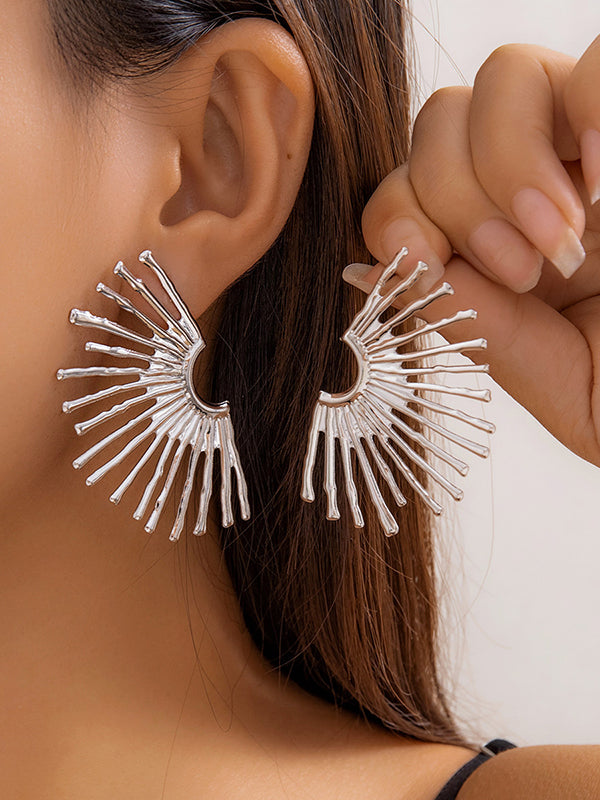 Geometric Solid Color Earrings Accessories