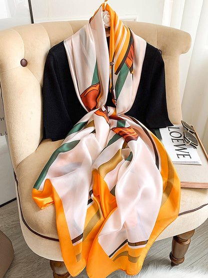 Silk Imitation Printed Silk Imitation Shawl&Scarf-Homeunderwear