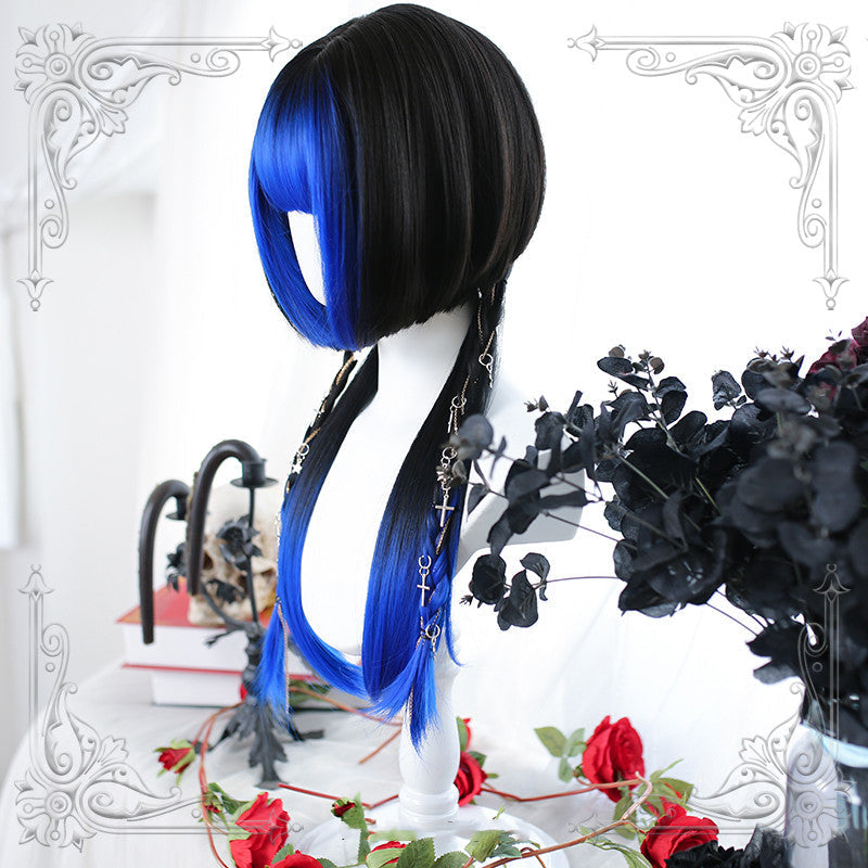 Free Shipping For Hivava Lolita Jellyfish Blue Black Wig