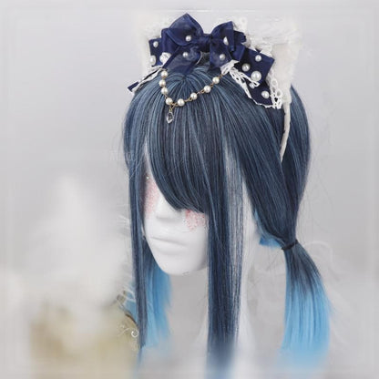 Free Shipping For Hivava Black-Blue Gradient Bangs Wig