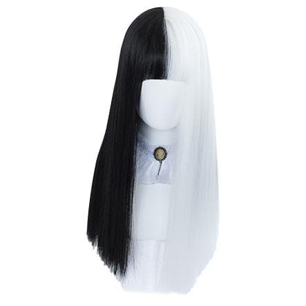 Free Shipping For Hivava Black White Split Wig