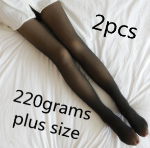 Fake Translucent Plus Size Leggings Fleece Lined Tights Fall And Winter Warm Fleece Pantyhose Women Fleece Lined Pantyhose Thermal Winter Tights