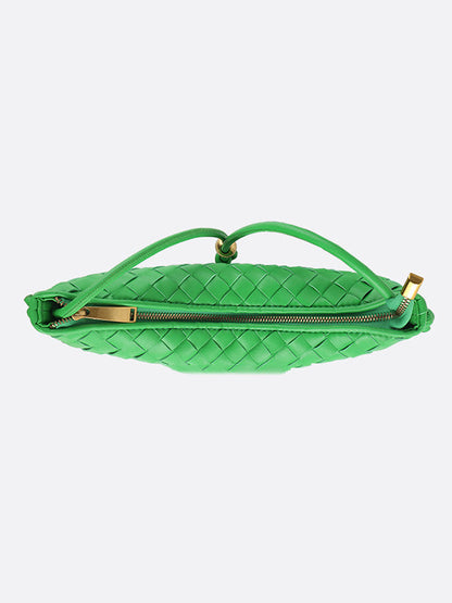 Geometric Split-Joint Woven Zipper Handbags Bags