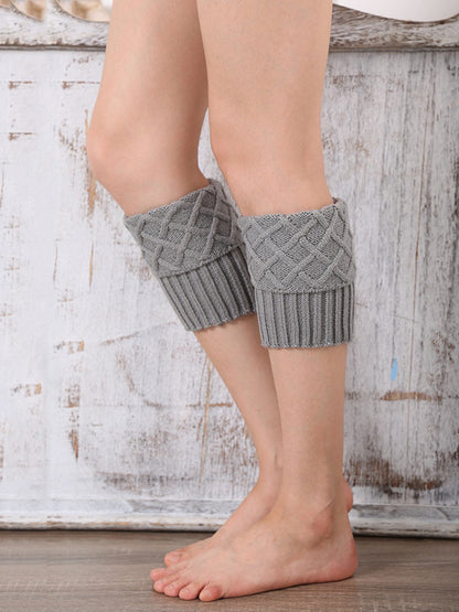 New Fashion Original Creation Keep Warm Jacquard Solid Color Leg Warmers Accessories-Homeundewear