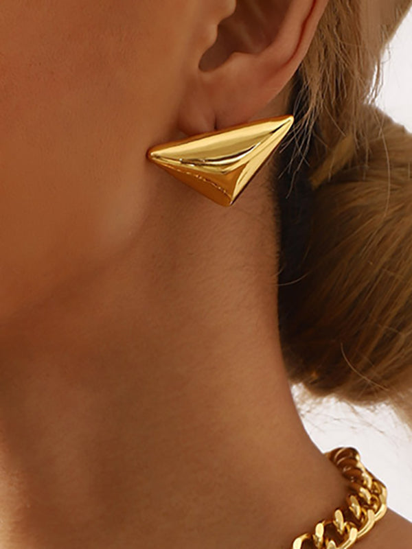 Geometric Solid Color Earrings Accessories