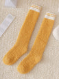 New Fashion Original Coral Fleece Keep Warm Contrast Color Striped Socks Accessories-Homeundewear