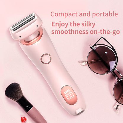 Free Shipping For2 In 1 Hair Removal Epilator USB Rechargeable Trimmer Women Body Razor Face Leg Armpit Bikini Hand Pubic Shaver Hair Remover