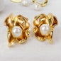 Free Shipping For Golden Plated Bohemian with Pearl Earrings