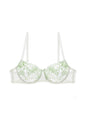 Sexy White Flower Embroidery Lingerie Bra